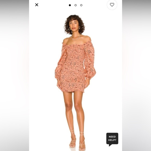 Free People Smock it to Me Mini in Apricot Combo NWT - Picture 3 of 9